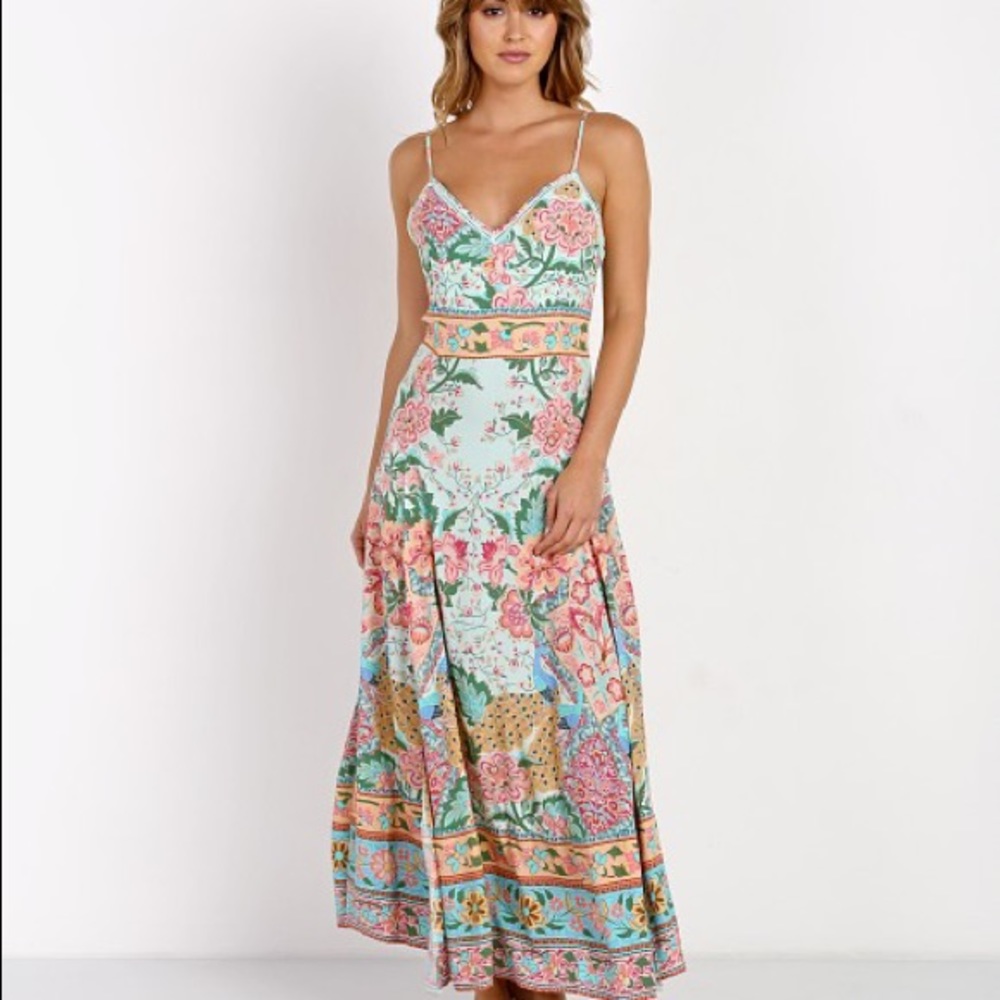 NWT Spell lotus peacock dress